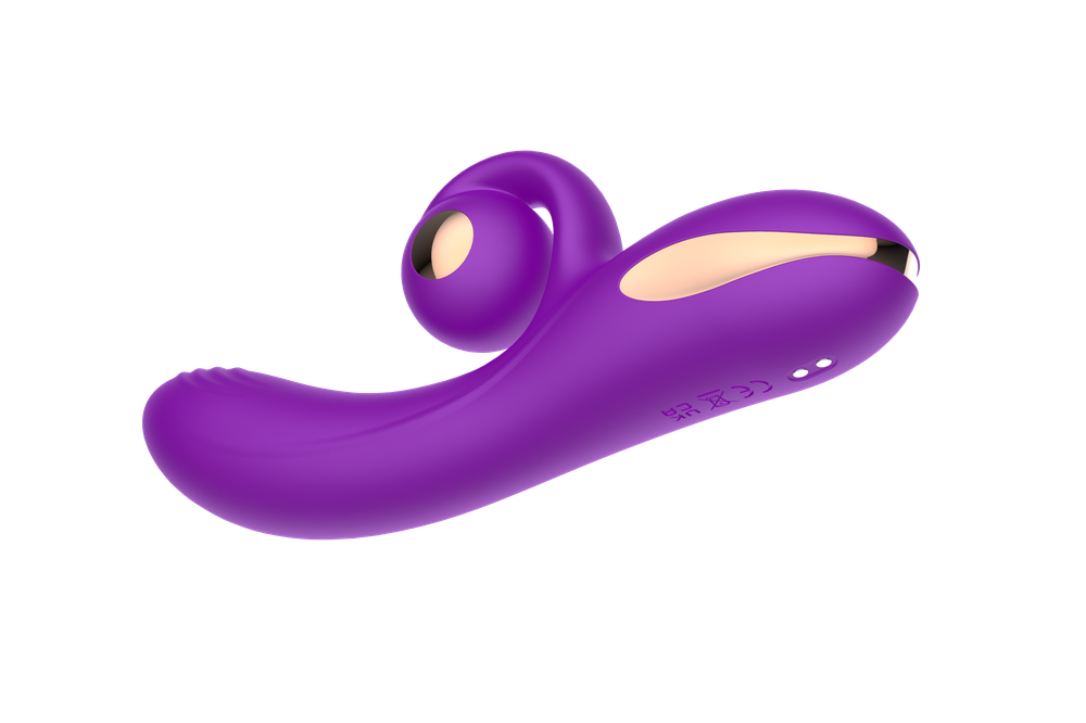 Силиконовый вибратор-кролик с функцией вращения SW3052-purple