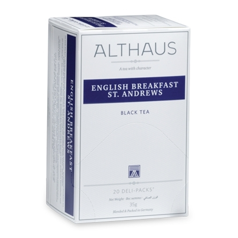 Чай Althaus English Breakfast St. Andrews Deli Pack/ Инглиш Брэкфаст Сент Эндрюс 20пак x 1.75г