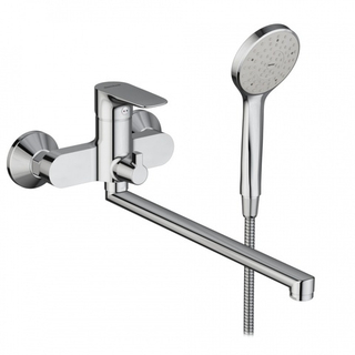 Смеситель для ванны и душа с длинным изливом и душевым набором RedBlu by Damixa Origin Evo 789500000 Хром