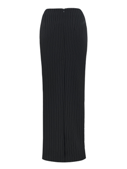 Юбка макси с карманами в полоску