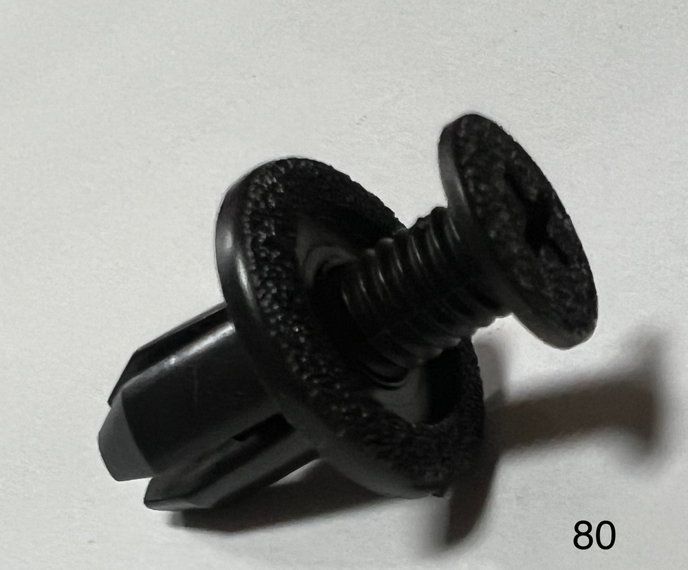 Клипса иномарка  d-10 (резьба)  папа+мама (20шт/уп) Код- 80