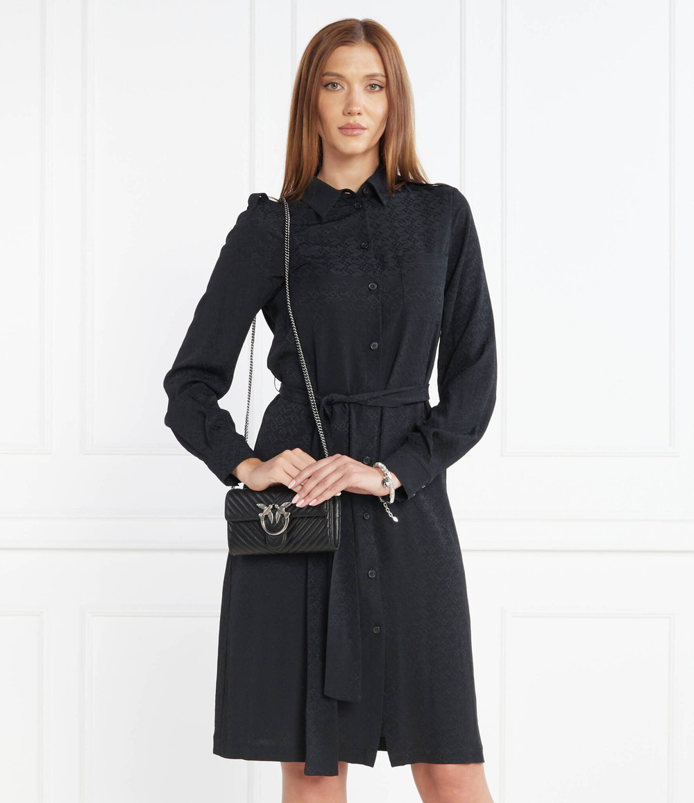 Кожаный кошелек + ремень Pinko - черный(100062 A0GK)