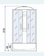 Душевая кабина River Nara 44 80x80 MT