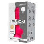 Розовый фаллоимитатор 17,5см на присоске с мошенкой SilexD Premium Silicone Dildo 7" Model 3