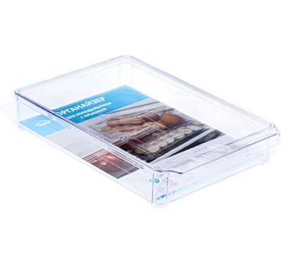 Органайзер для холодильника 20х30х5см с крышкой Прозрачный