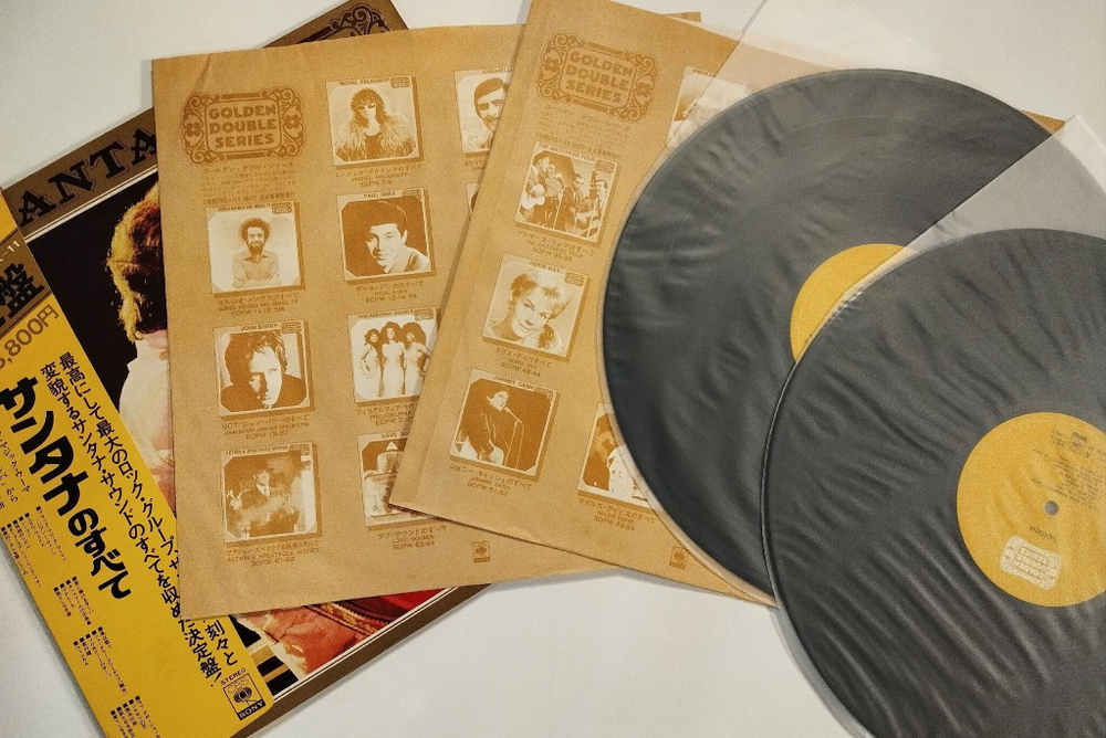 Винтажная виниловая пластинка LP Santana Golden Double Series (Japan 1974)