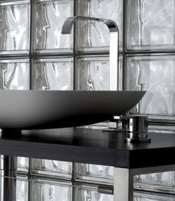 Угловой  стеклоблок бесцветный волна металлизированный Neutro  Vetroarredo 19x15,2x8