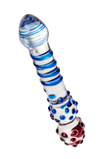 Фаллоимитатор стеклянный прозрачный 20,5 см