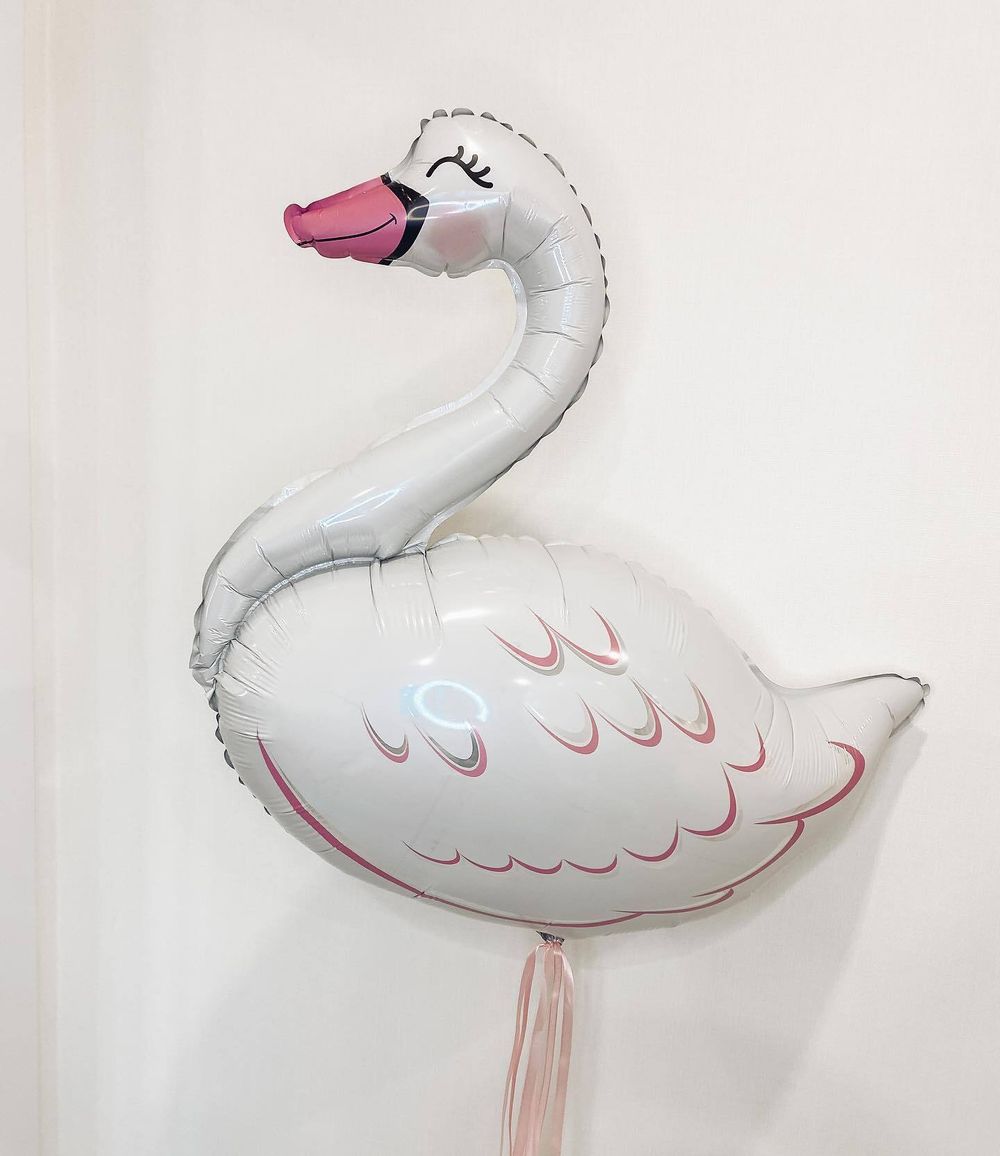 F Шар фигура Белый лебедь 32" / 82*80 см (БГ-44)  Изображение2