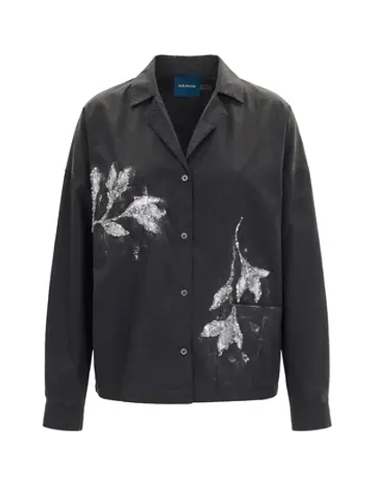 Рубашка FLOWER DROPS, черный