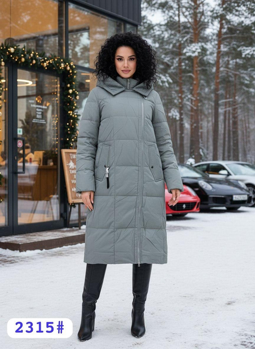 Куртка зимняя длинная с капюшоном