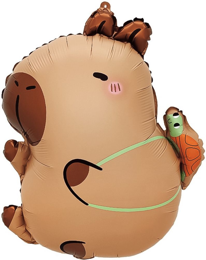 Шар (25&#39;&#39;/64 см) Фигура, Капибара с черепашкой, 1 шт.