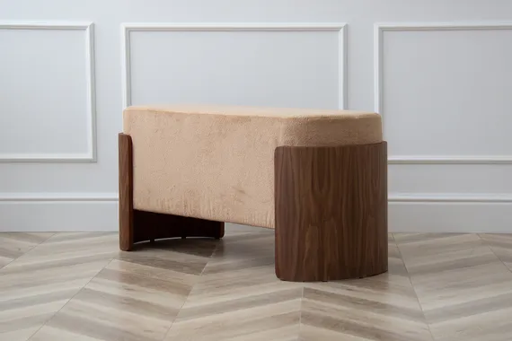 Банкетка Lagom 100 см (бежевый, орех)