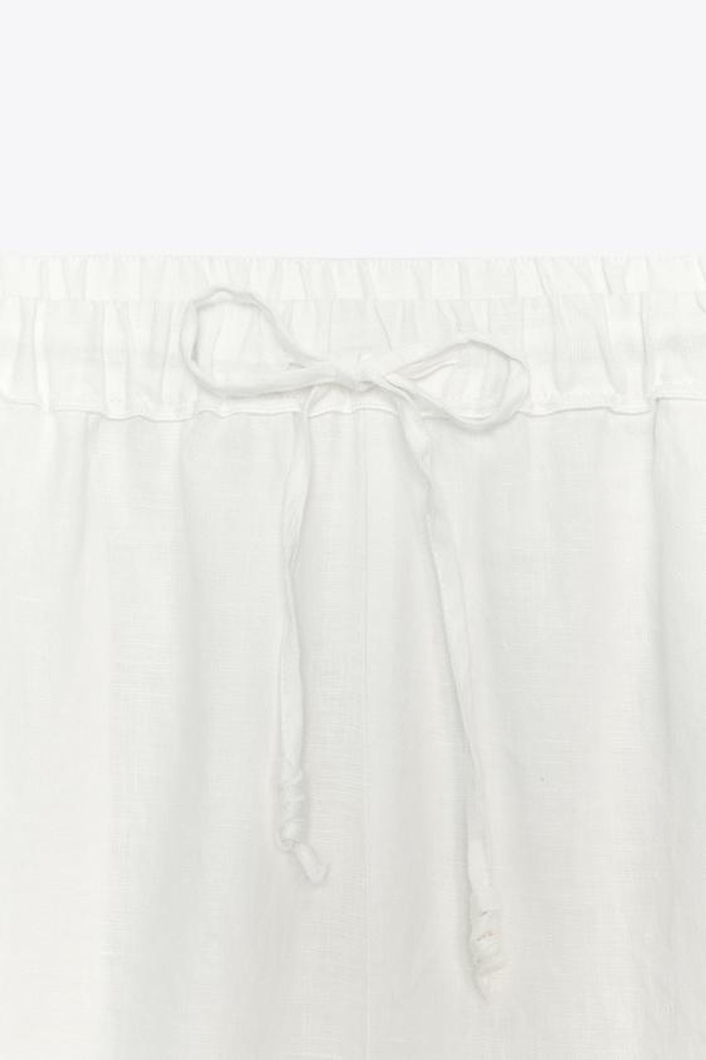 ZARA ЛЬНЯНЫЕ БРЮКИ С РАЗРЕЗАМИ — ZW COLLECTION, БЕЛЫЙ