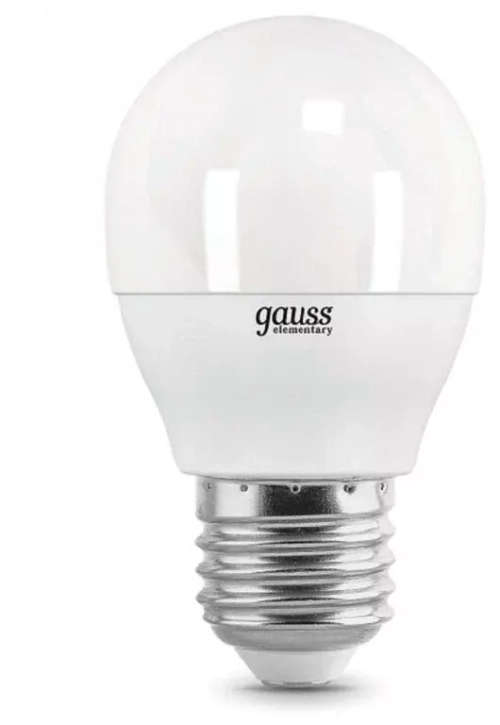 Лампа Gauss LED Elementary Шар 8W E27 560lm 6500K 53238
