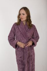 Халат женский без капюшона EMILY Черничный
