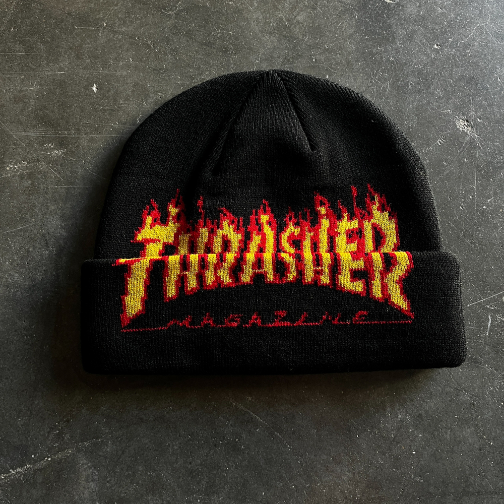 Шапка Thrasher Flame Fold Black
