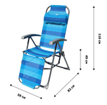 Кресло -шезлонг Ника К3/СН арт.К3/СН (1шт. в упаковке (каркас серый, ткань синяя))