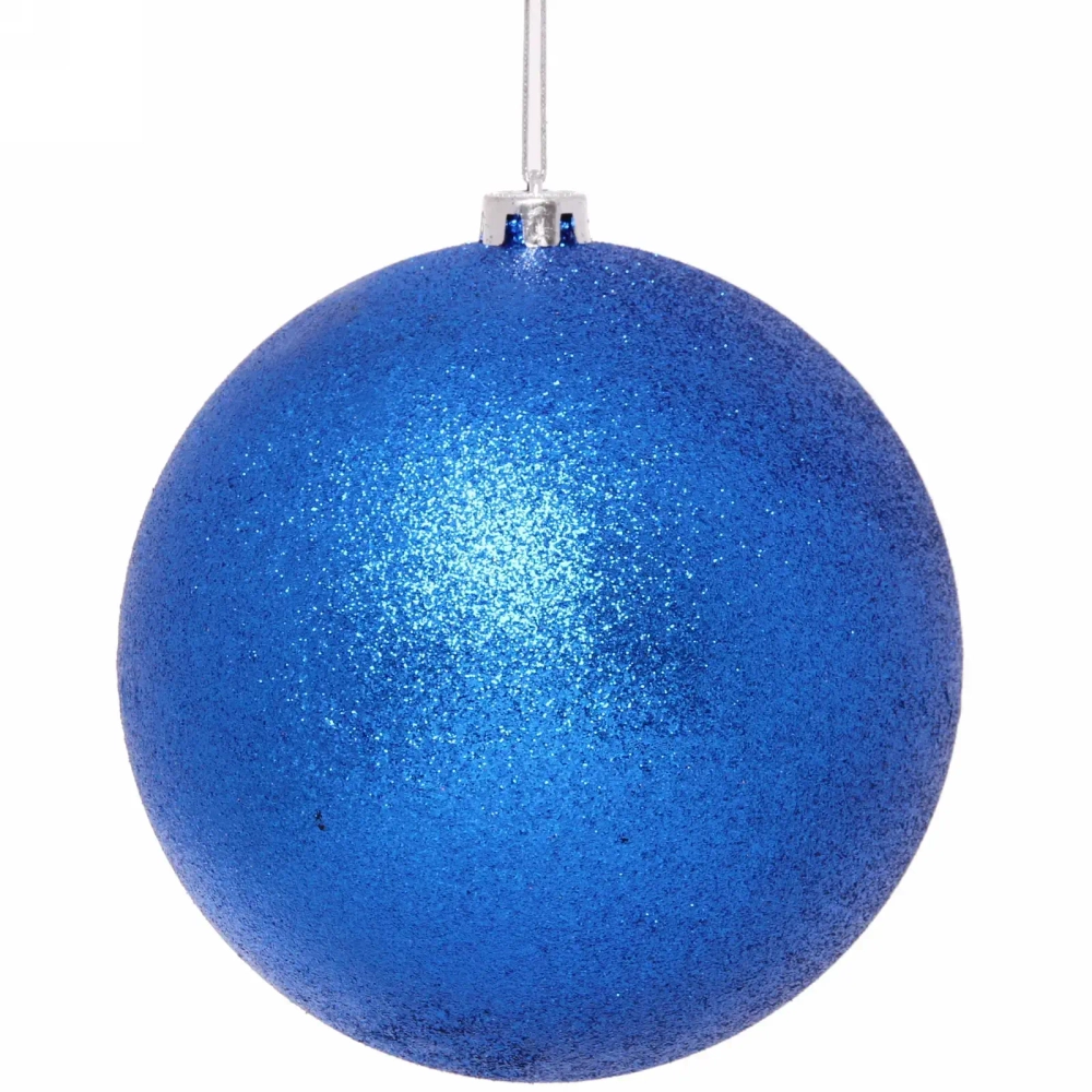Новогодний шар 20 см «Глиттер», синий