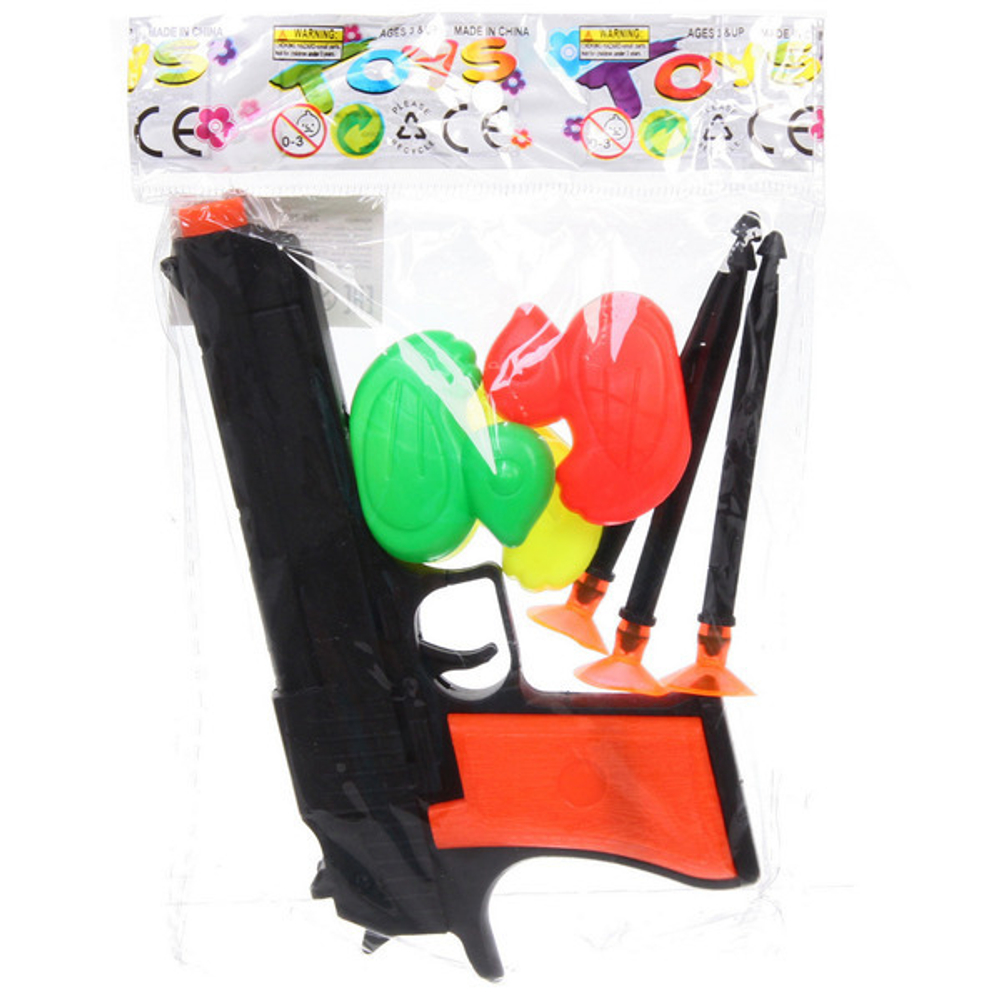 Набор оружия «Пистолет», пули на присосках, 7 предметов, 13*1.5*18 см, пакет, 2022A-19