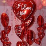 Шар (18"/46 см) Сердце, Я люблю тебя, Красный