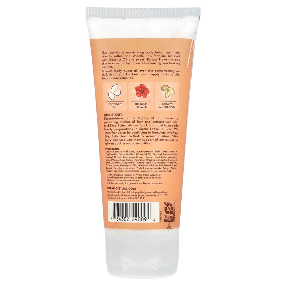 SheaMoisture, Осветляющее масло для тела, кокос и гибискус, 6 жидких унций (177 мл)