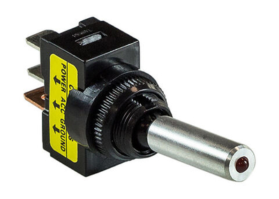 Тумблер ON-OFF 12В/16А 3P с подсветкой