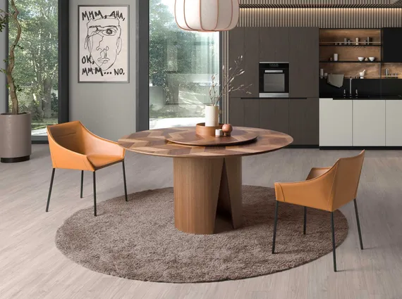 Стол Angel Cerda 1130, Ø150 см, орех