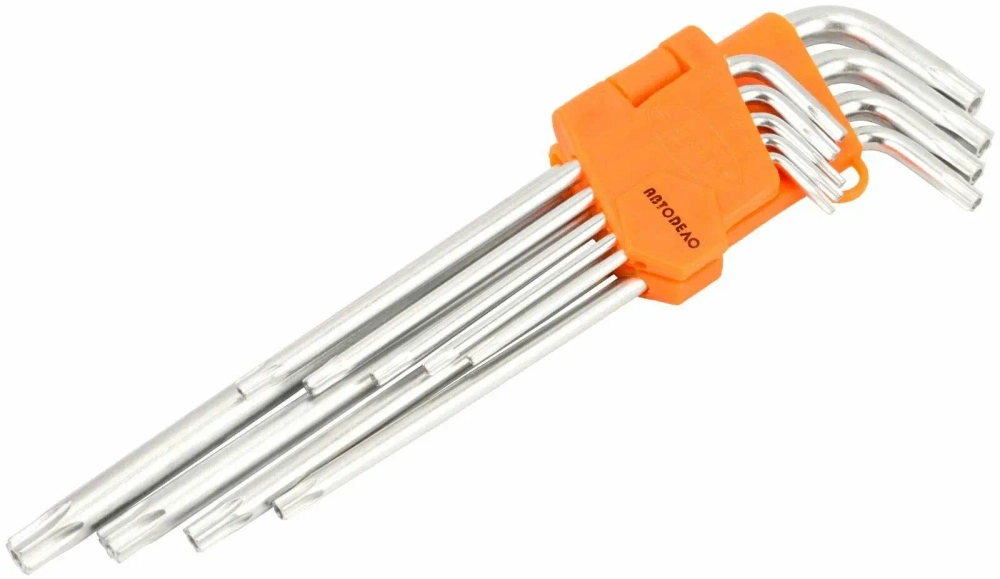 Набор ключей Torx удлиненных с отверстием Г-образных 9 пр. Т10Т50 Professiona