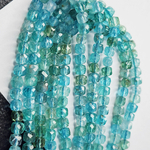 Апатит кубик, ювелирная огранка, ~4.6мм, цена за нить 19см