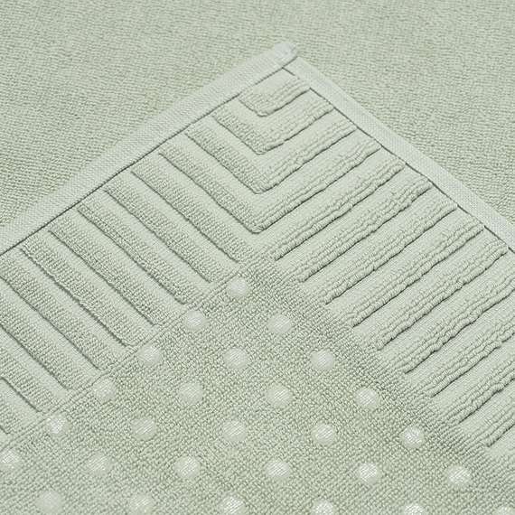 Коврик для ванной с фактурным бортиком мятного цвета из коллекции essential, 50x80 см