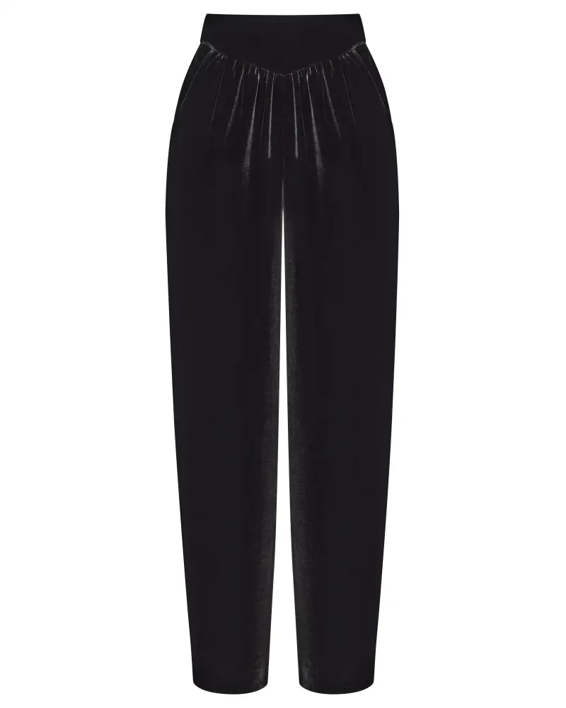 Naomi, брюки из черного бархата