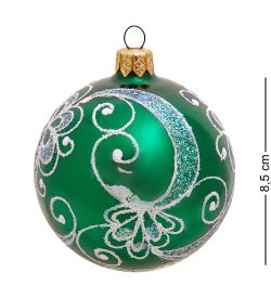 Элита НФШ-1566 Ел.украшение Шар «Новогодняя фантазия» зеленый 80 мм