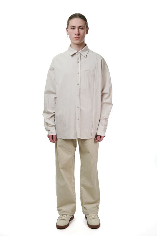 Сорочка Ymkashix Puff пыльно-белая