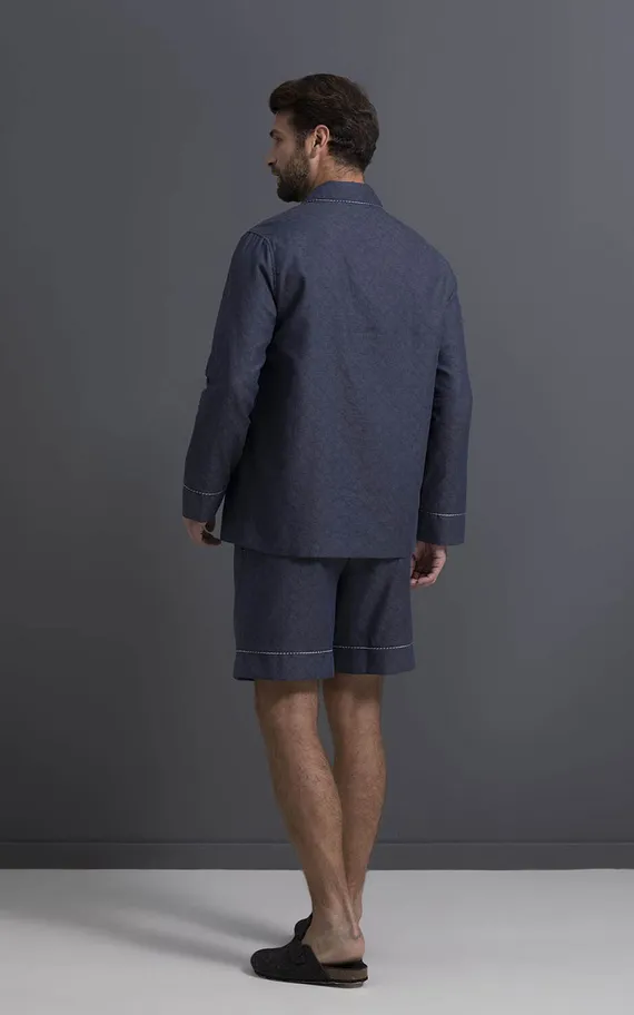 Мужская рубашка 55367 Темно-Синий огурцы