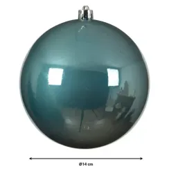 Шар пластиковый глянцевый 140 мм., голубой рассвет, Kaemingk (022409)