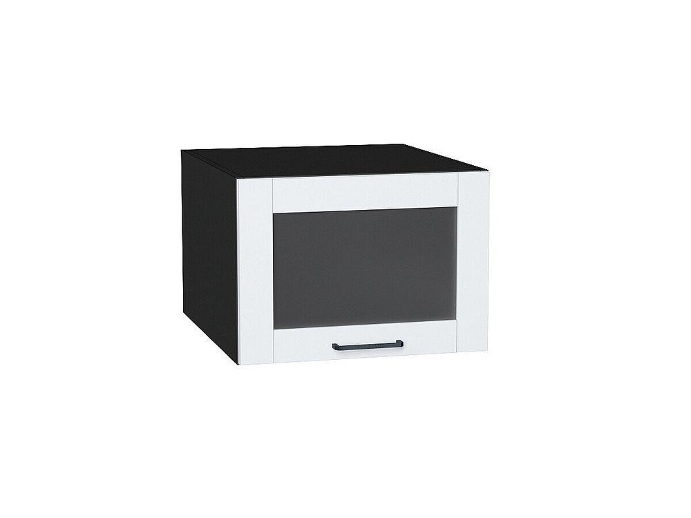 Шкаф верхний горизонтальный остекленный глубокий Флэт Плюс