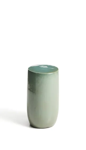 Уличный приставной столик Mesquida из керамики с бирюзовой глазурью 35 см