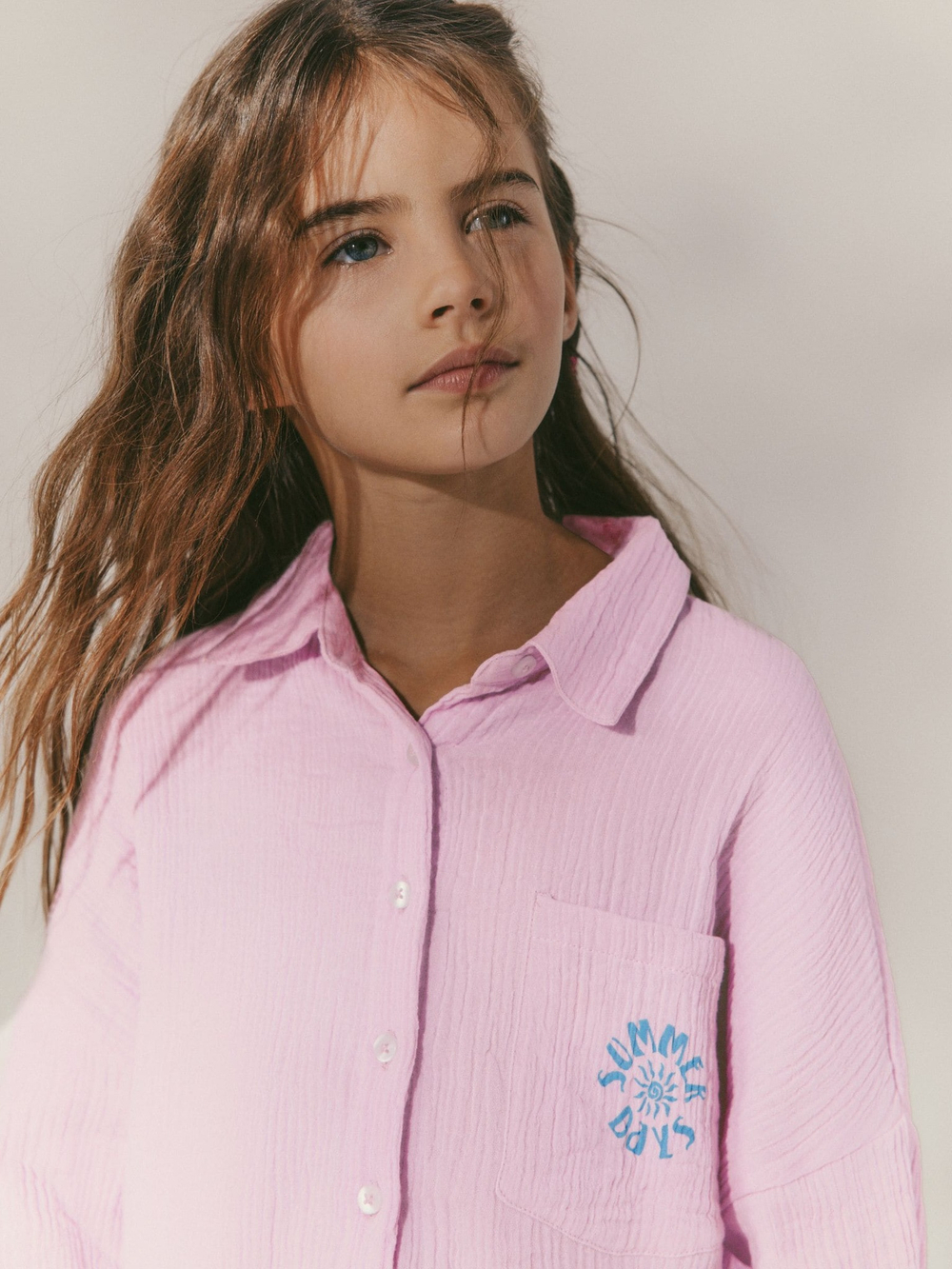 Рубашка для девочки Next AD6-054, Розовый
