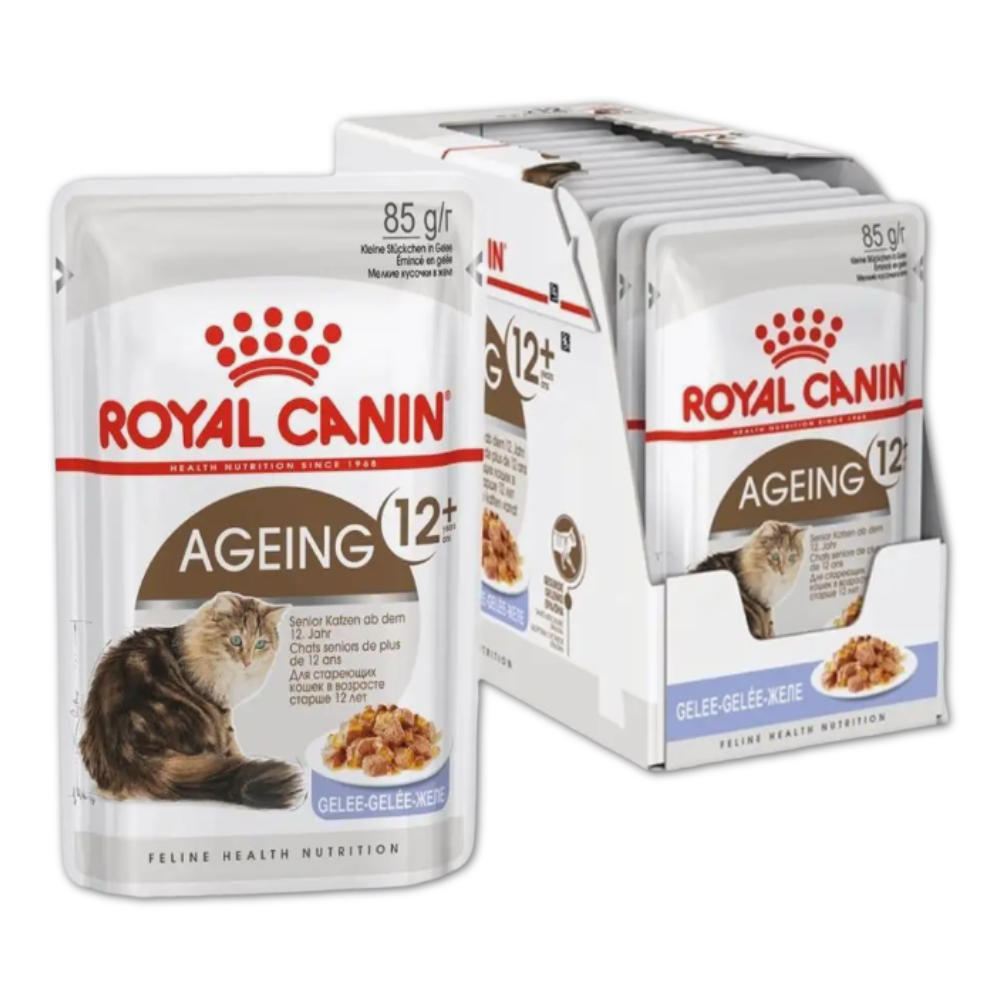 Royal Canin корм консервированный для пожилых кошек 12+ кусочки в желе