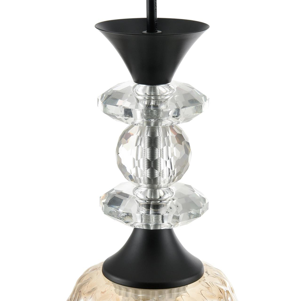 8056/1A SUSPENTIONI LN25 311 черный/амбер металл/стекло Подвесной светильник E27 1*60W 220V ELENIKA