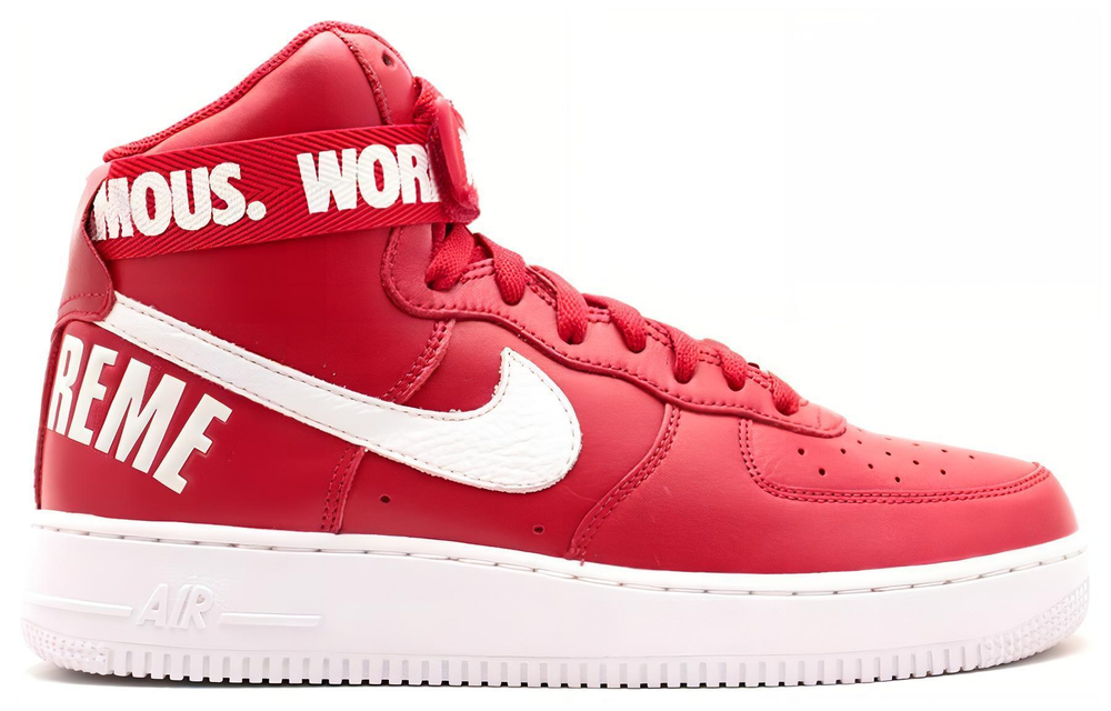 Кроссовки Supreme X Nike Air Force 1 World Famous Red
