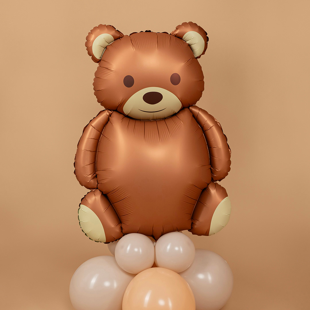 Шар (35''/89 см) Фигура, Мишка, Сатин, 1 шт. Ж4
