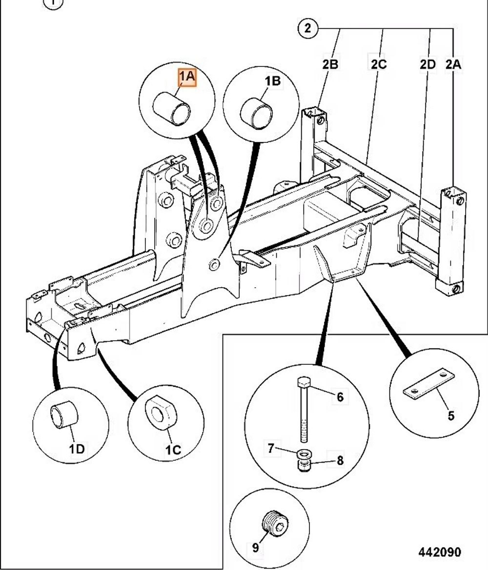 Втулка рамы основания | 809/00102 | JCB