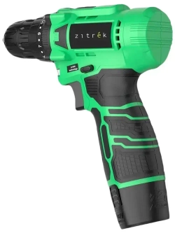 Дрель-шуруповерт аккумуляторная Zitrek Green Li Plus (12В, АКБ 1.5Ач и З/У, 850 об/мин, 24 Нм, реверс, подсветка) / электроинструмент / электродрель