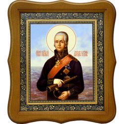 Феодор Ушаков Святой праведный адмирал. Икона на холсте.