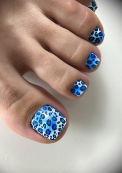 Crazy Manic Плёнки для ногтей для педикюра leopard blue p