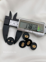 Пуговицы Ди. черные с золотом (скидка)