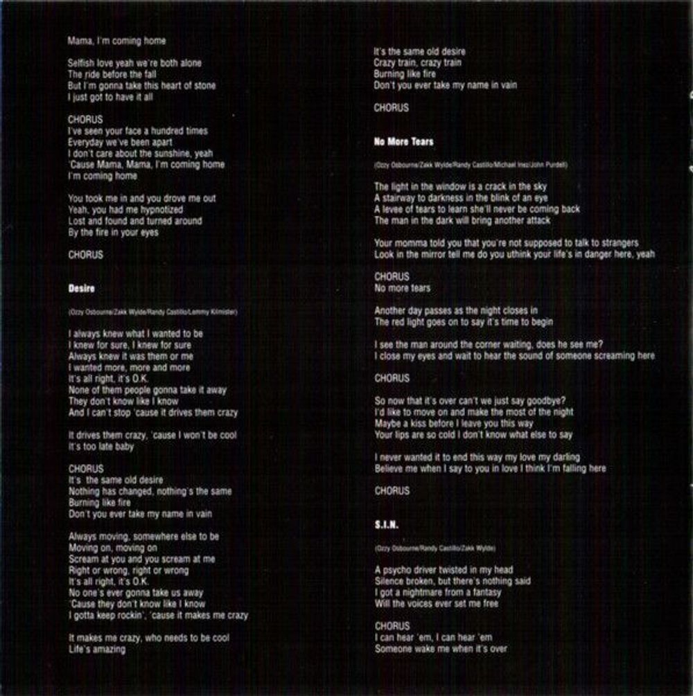 Ozzy Osbourne. No More Tears (CD) Оззи Осборн. Новый запечатанный музыкальный диск