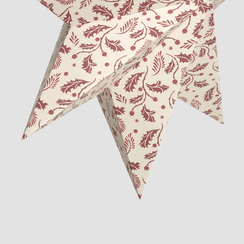 СТРОЛА STRАLA Абажур 48 см, белый/красный узор